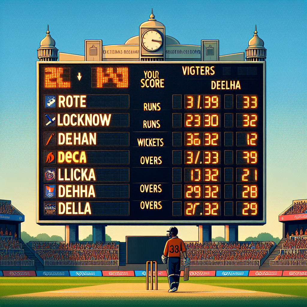 lucknow delhi match score