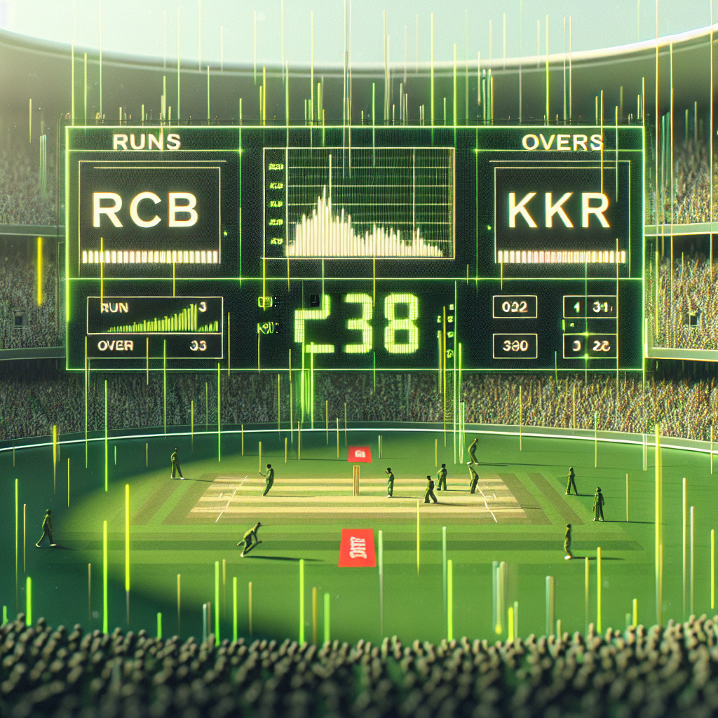 Rcb kkr match score